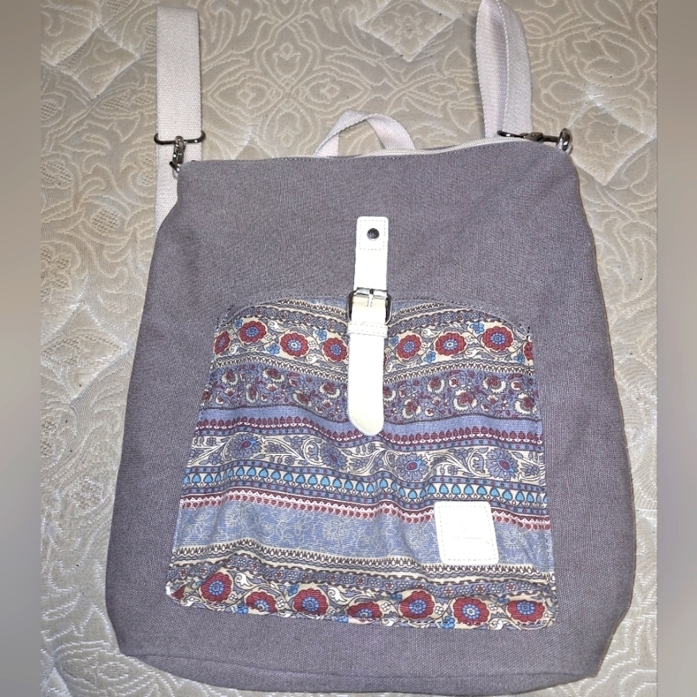 A Canvas Artisan boho backpack/bag, satchel carry-all. - Picture 1 of 9